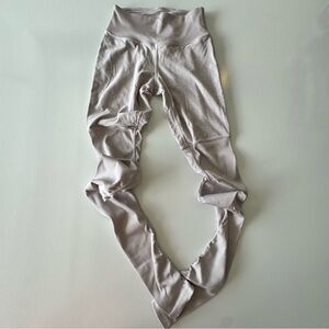 Alo Yoga Goddess Alosoft Leggings in Oatmeal Heather Brown Mid Rise Size SMALL